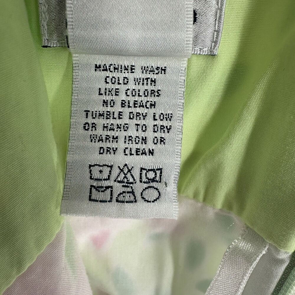 Lilly Pulitzer Dress Girls 8 Green Pink Floral Hawaiian Sundress Resort Vintage - Picture 14 of 14